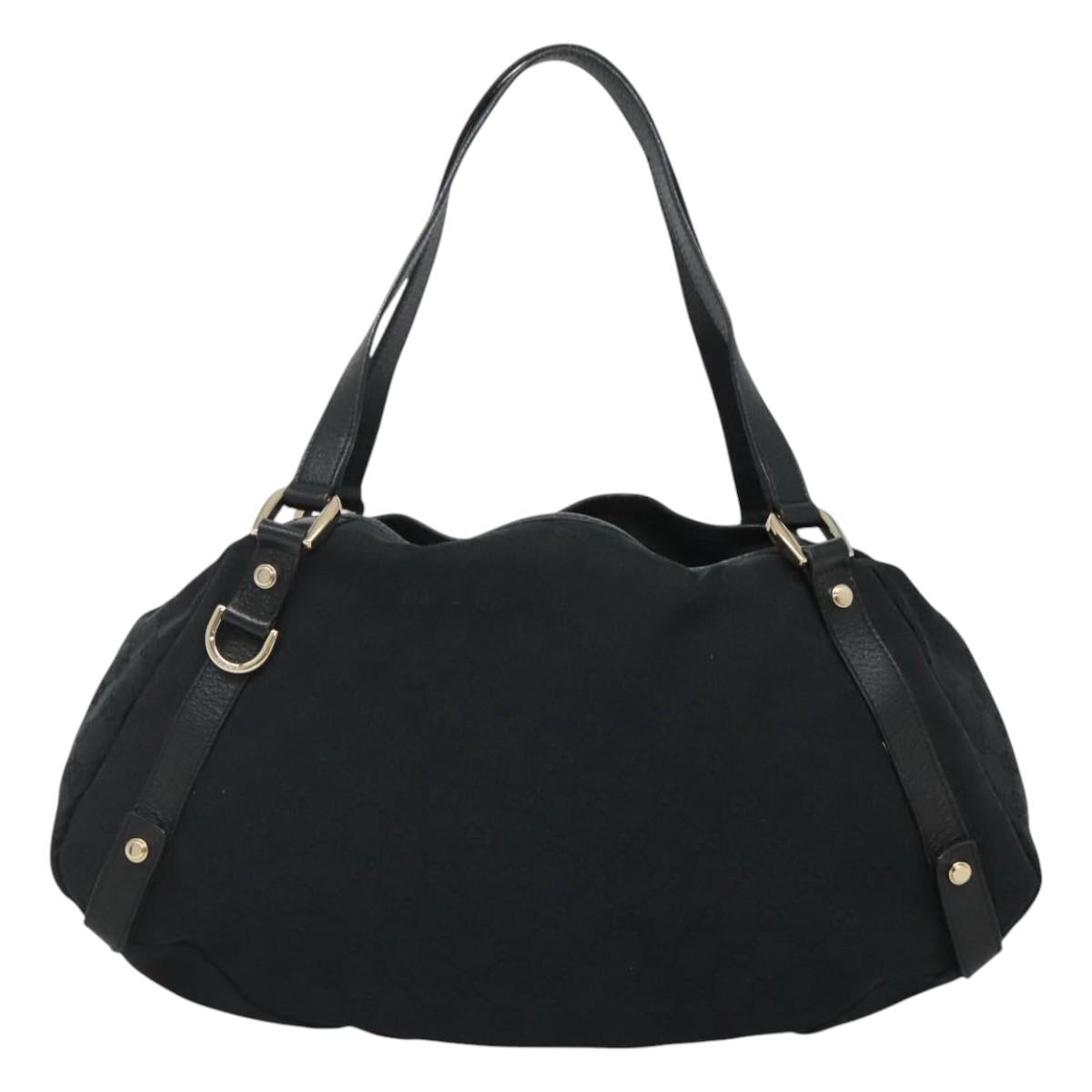 Gucci Abbey Black Canvas Tote Bag