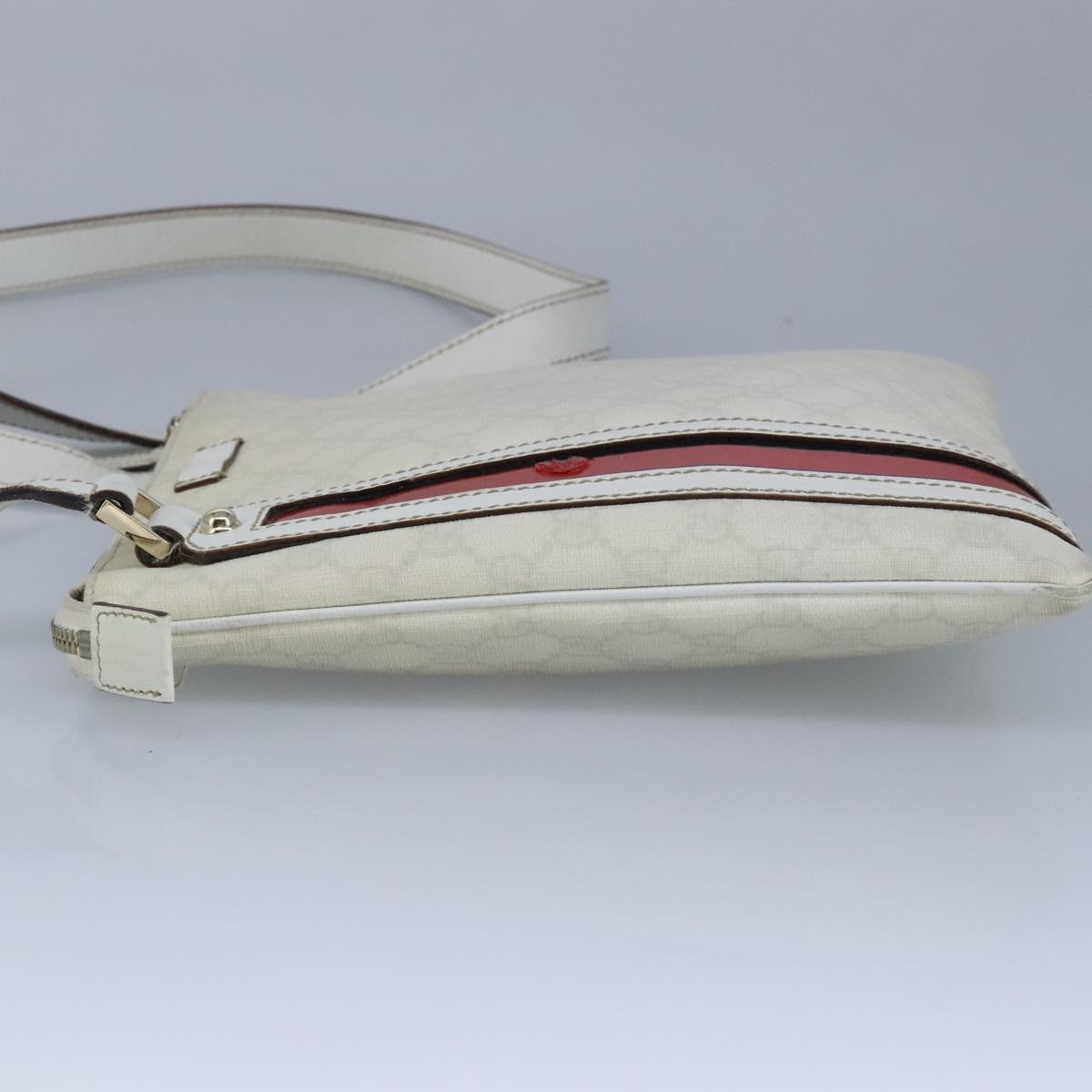 Gucci Ophidia White Canvas Shoulder Bag