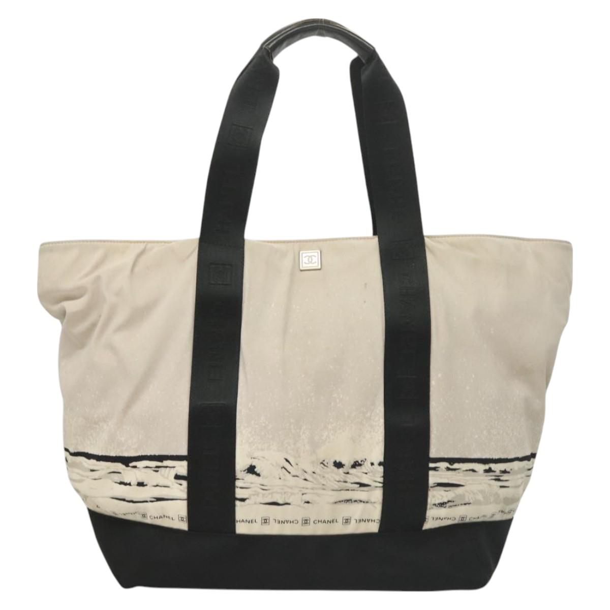 Chanel Sport Line White Nylon Tote Bag