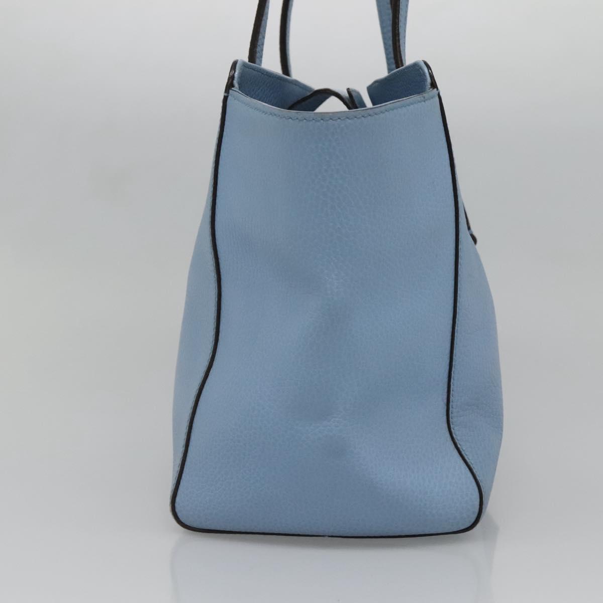 Gucci Blue Leather Tote Bag