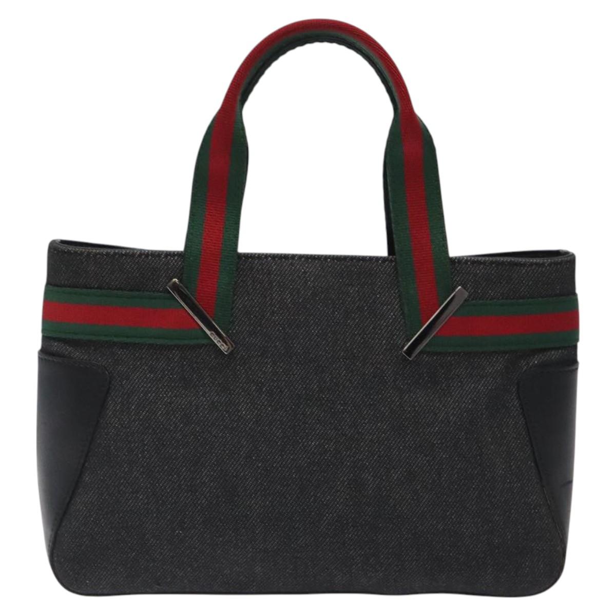 Gucci Web Black Canvas Handbag