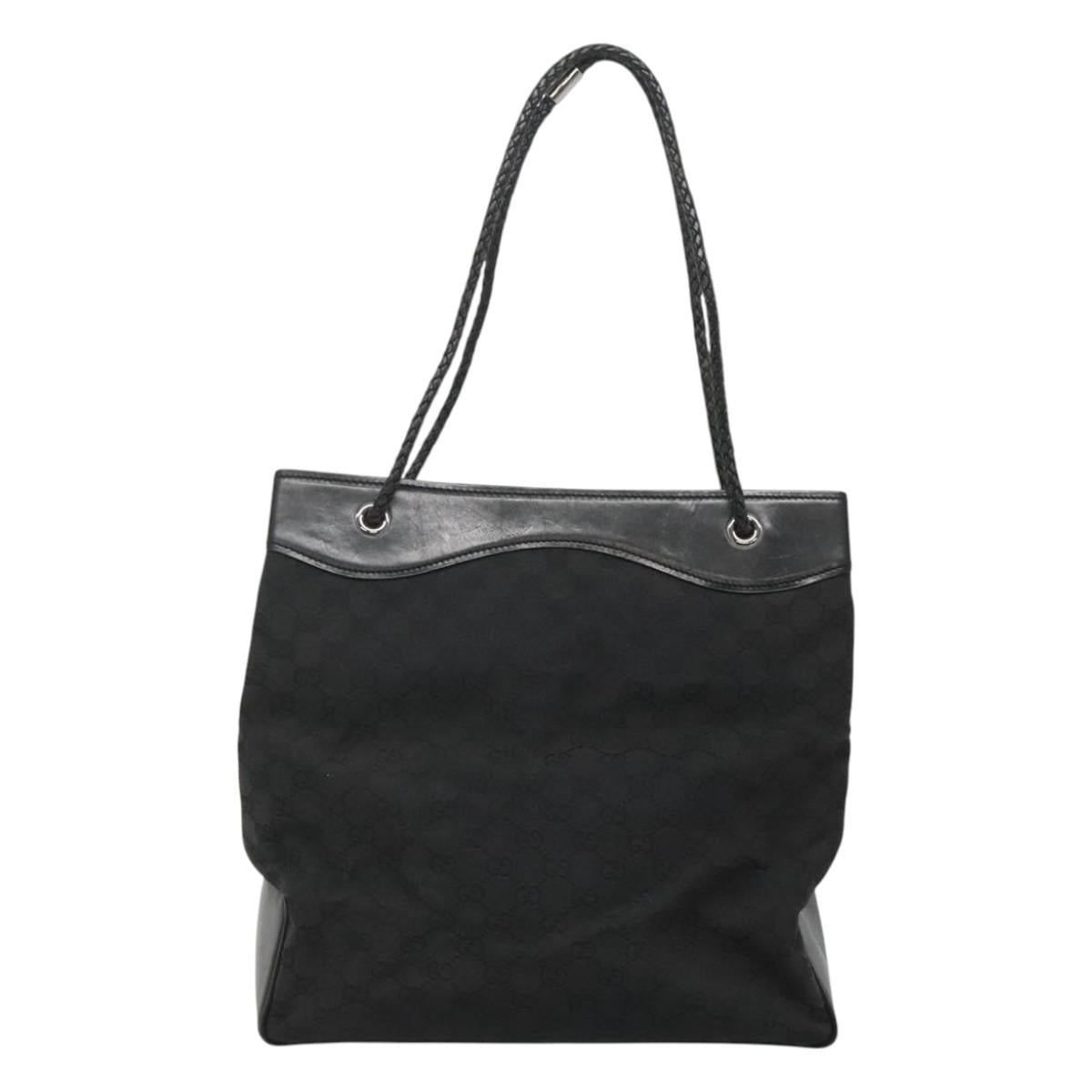 Gucci Gg Canvas Black Canvas Tote Bag