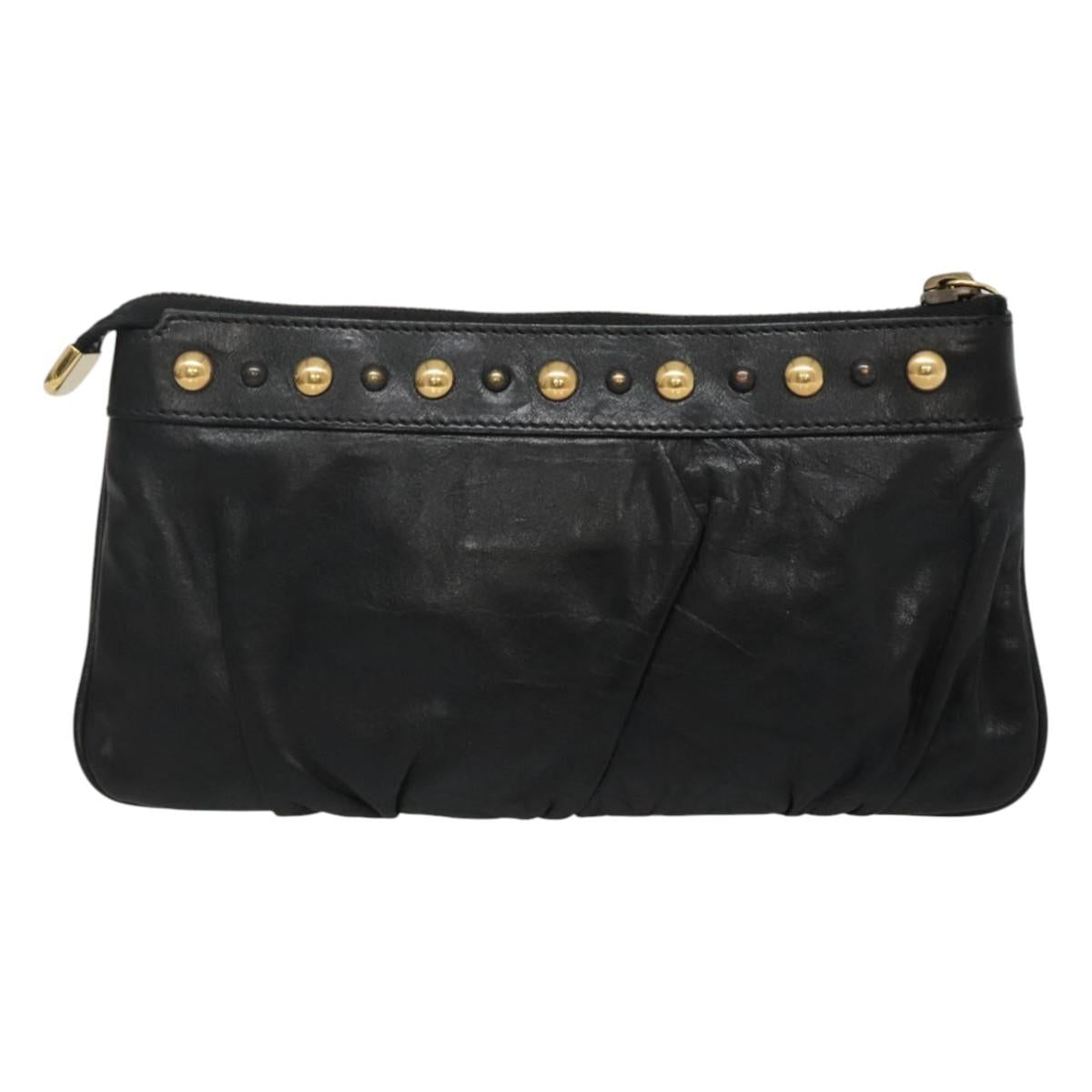 Gucci Hysteria Black Leather Clutch Bag