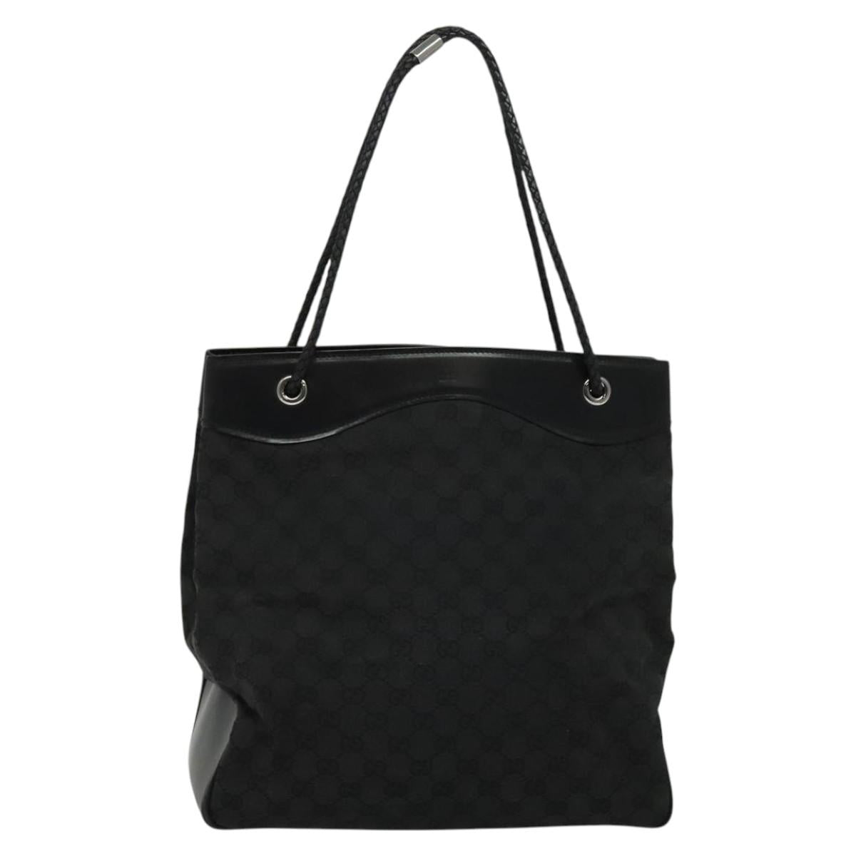 Gucci Gg Canvas Black Canvas Tote Bag