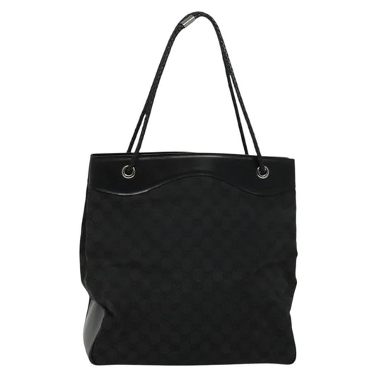 Gucci Gg Canvas Black Canvas Tote Bag