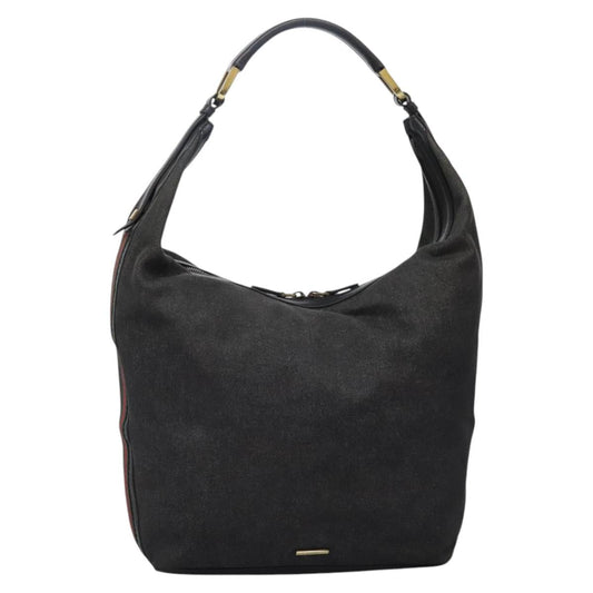 Gucci Sherry Black Canvas Shoulder Bag