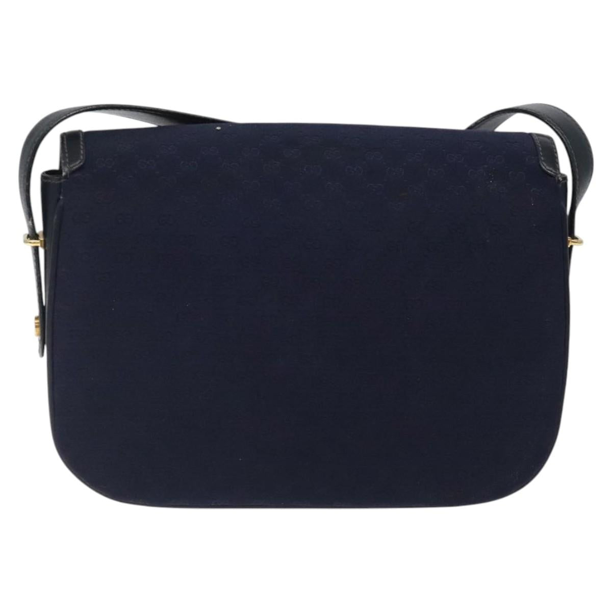 Gucci Navy Canvas Shoulder Bag