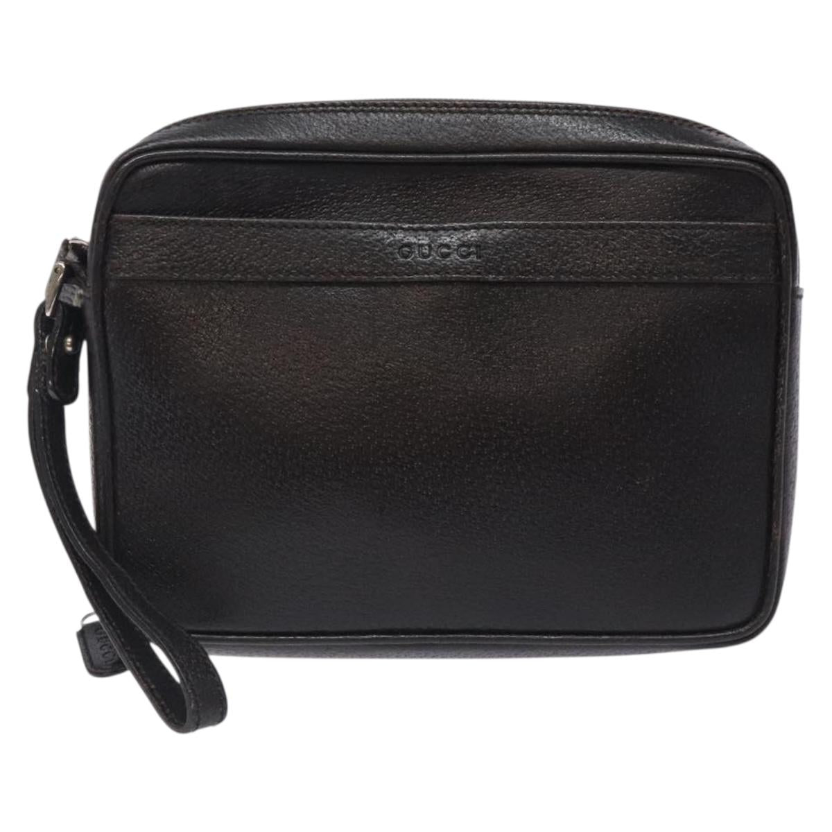 Gucci Brown Leather Clutch Bag