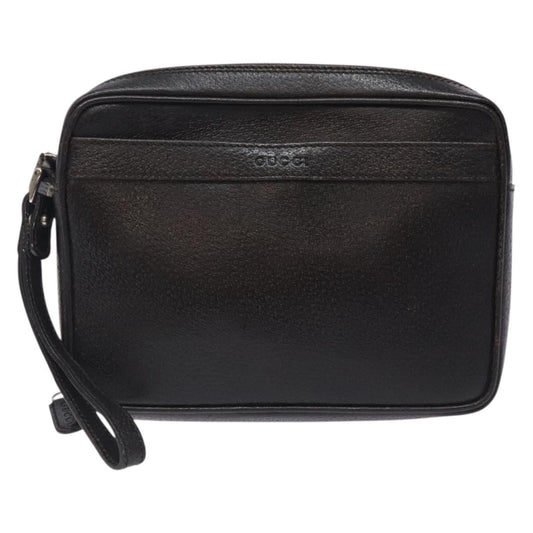 Gucci Brown Leather Clutch Bag