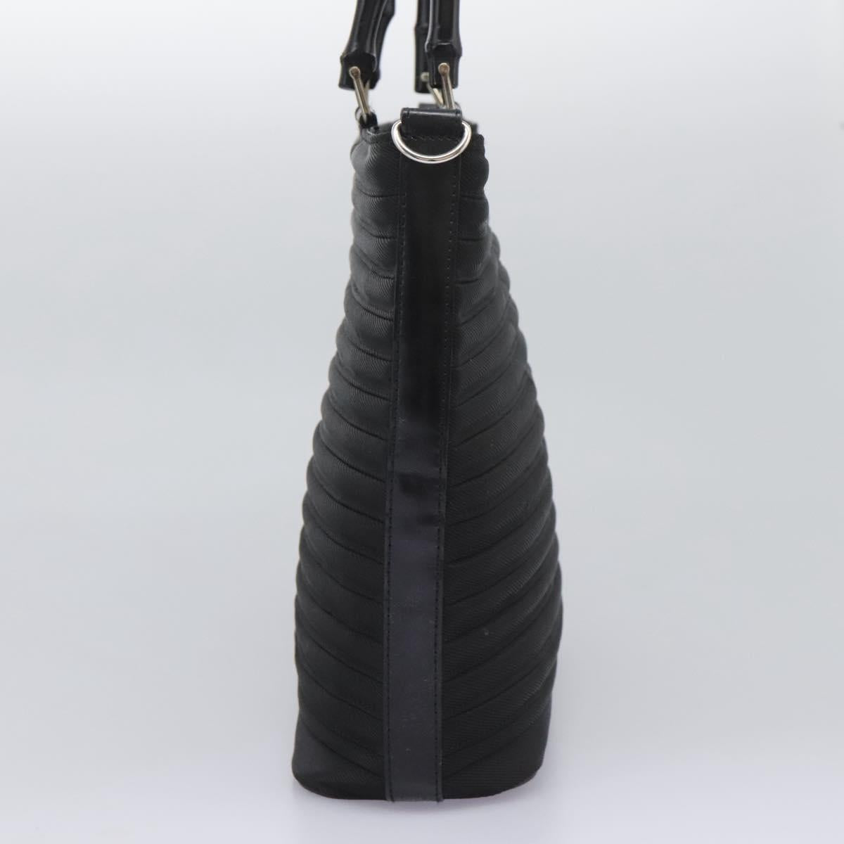 Gucci Bamboo Black Canvas Handbag