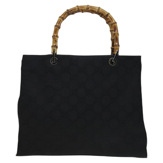 Gucci Bamboo Black Synthetic Tote Bag