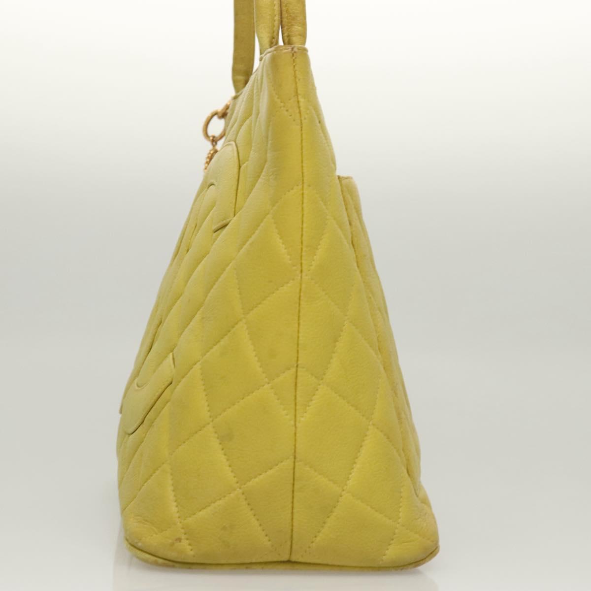 Chanel Medaillon Yellow Leather Tote Bag