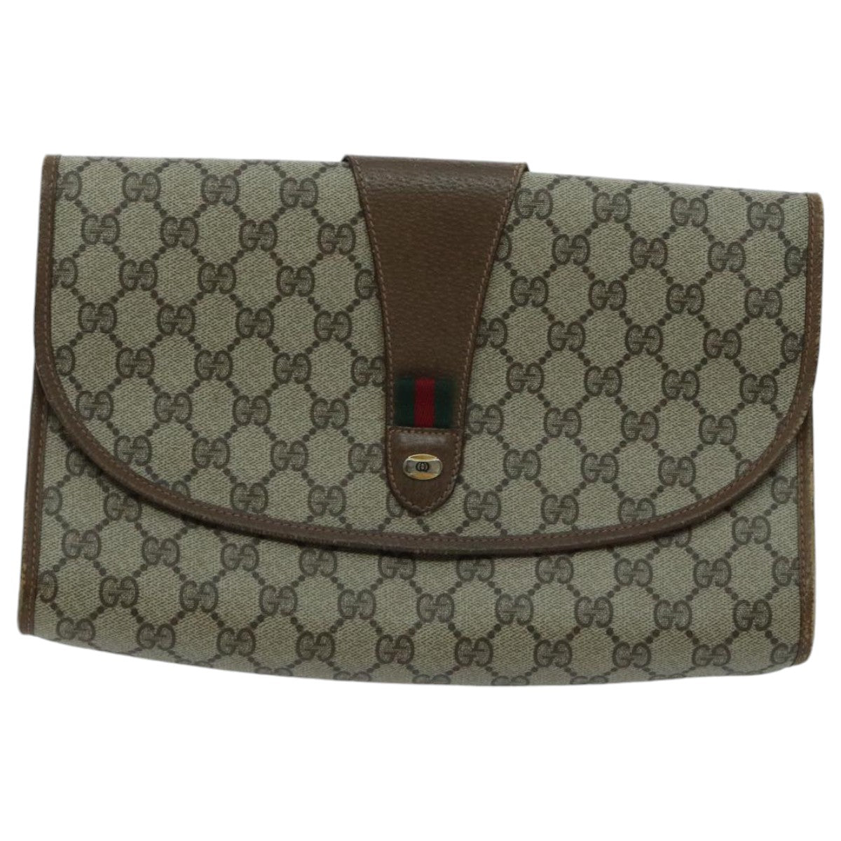 Gucci Beige Canvas Clutch Bag