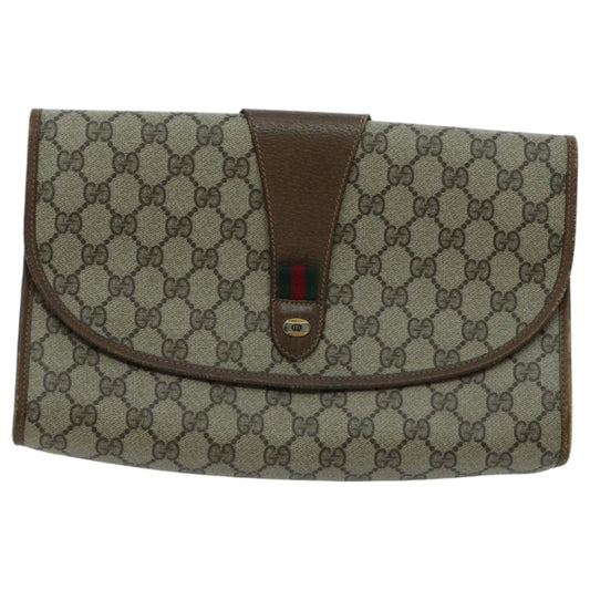 Gucci Beige Canvas Clutch Bag