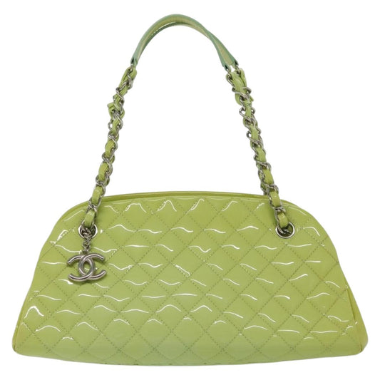 Chanel Mademoiselle Green Patent Leather Tote Bag