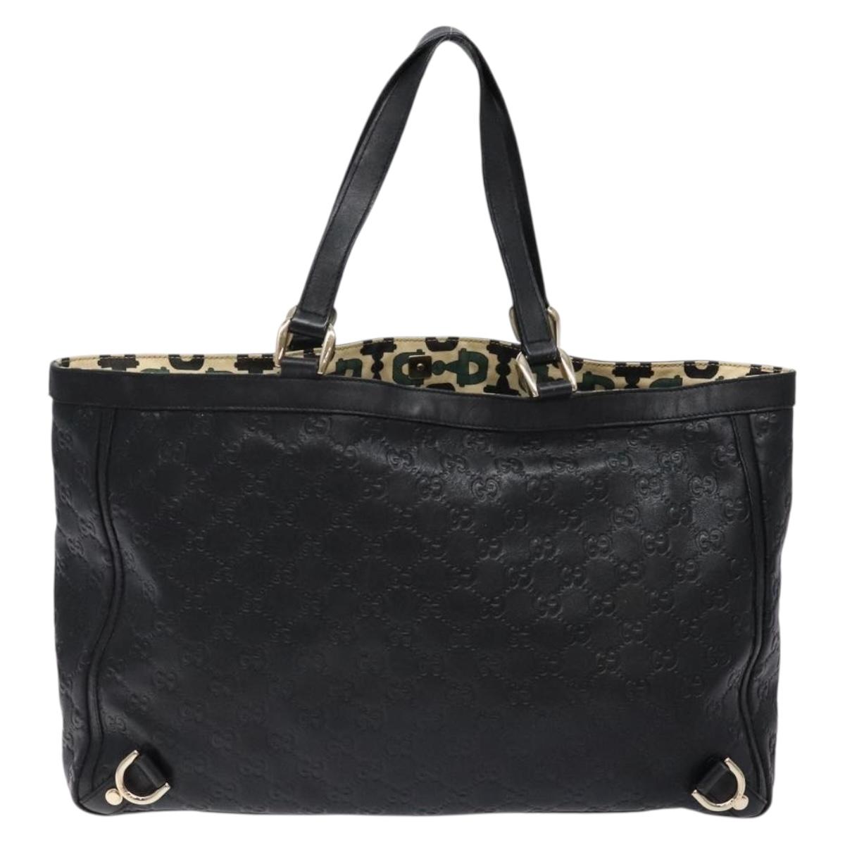 Gucci Abbey Black Leather Tote Bag