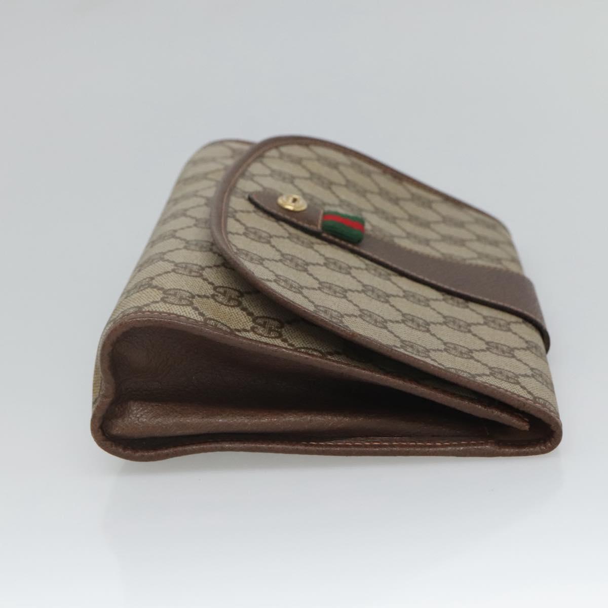 Gucci Ophidia Beige Canvas Clutch Bag