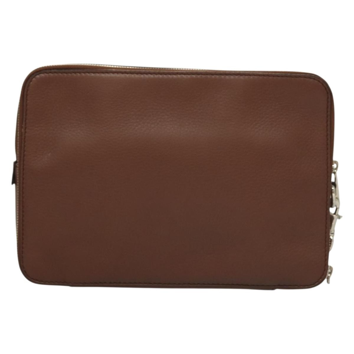 Gucci Brown Leather Clutch Bag