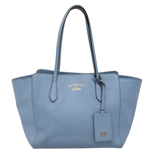 Gucci Blue Leather Tote Bag