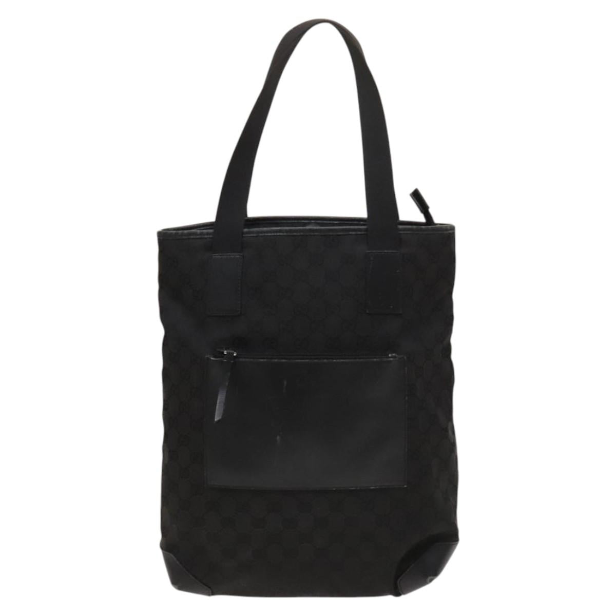 Gucci Gg Canvas Black Canvas Tote Bag