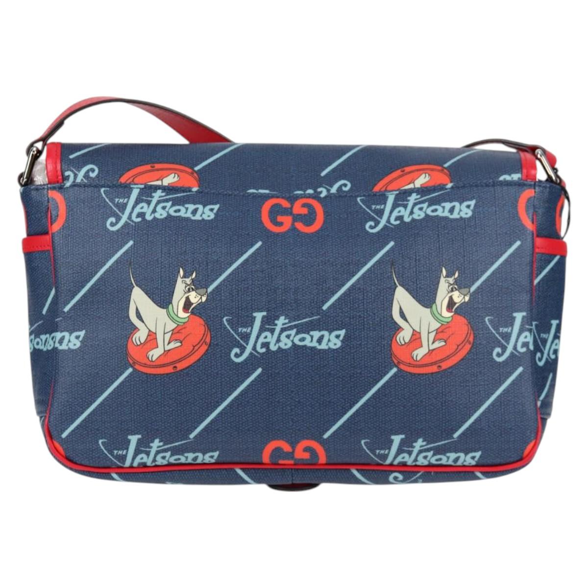 Gucci Blue Canvas Shoulder Bag