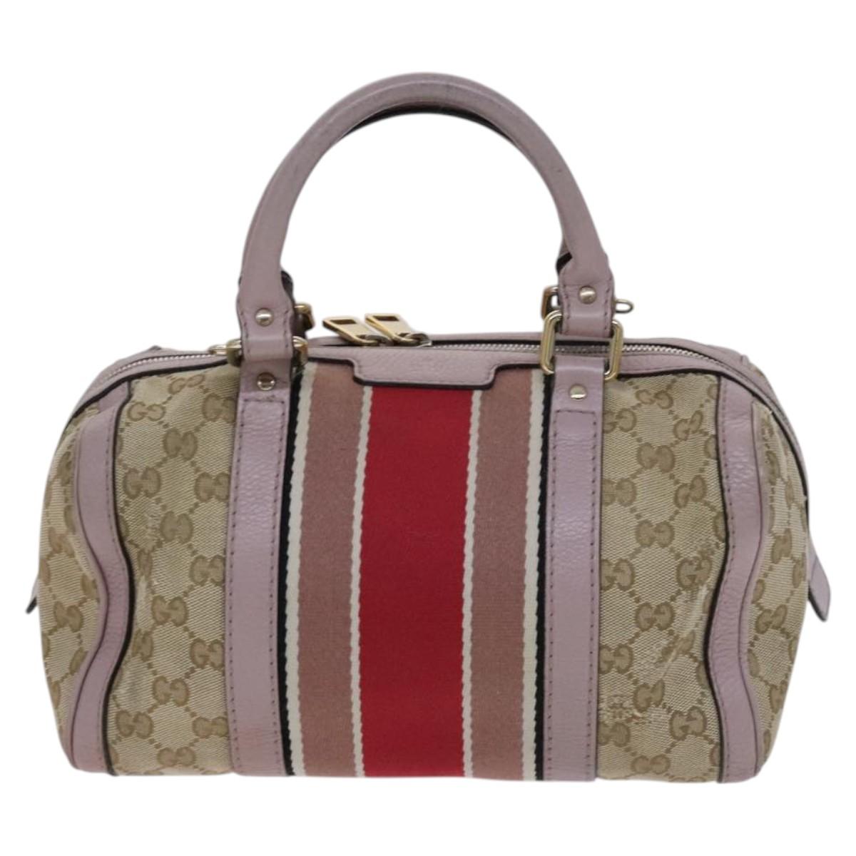 Gucci Joy Beige Canvas Travel Bag