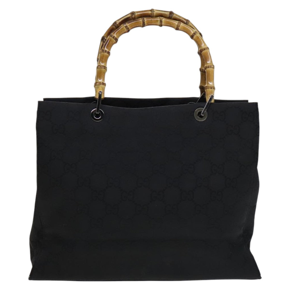 Gucci Bamboo Black Synthetic Tote Bag