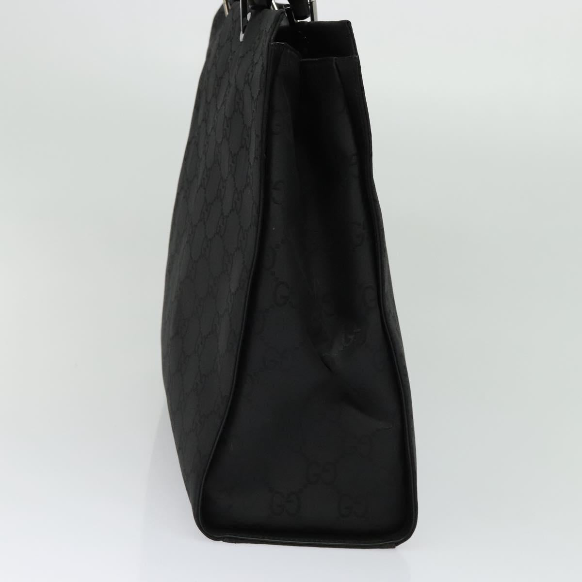 Gucci Bamboo Black Canvas Tote Bag