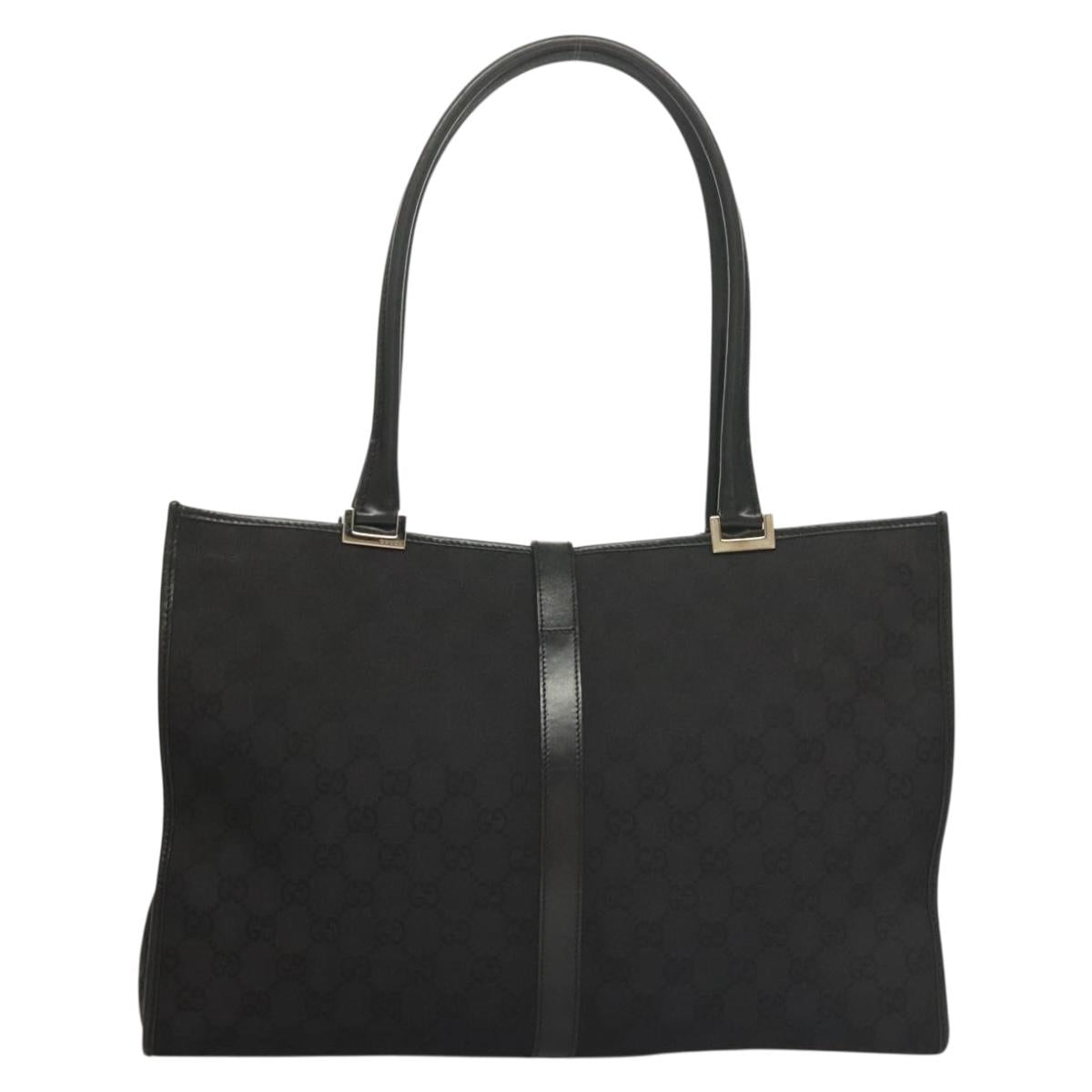 Gucci Jackie Black Canvas Tote Bag