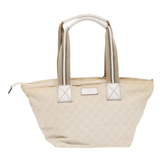 Gucci Gg Canvas White Canvas Tote Bag