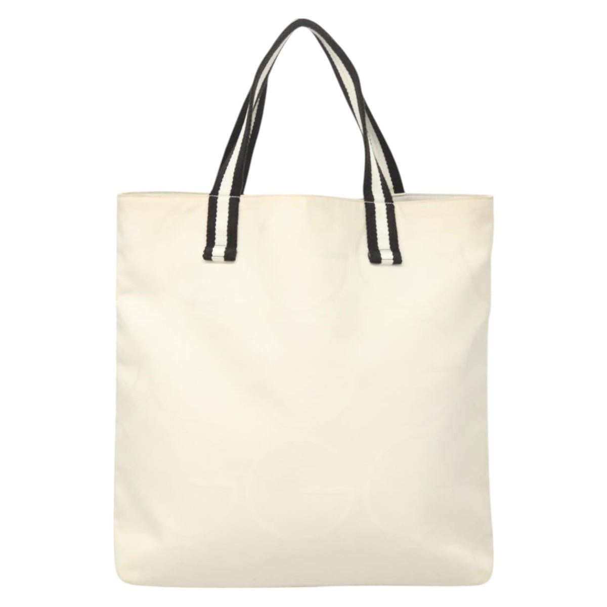 Gucci White Canvas Tote Bag