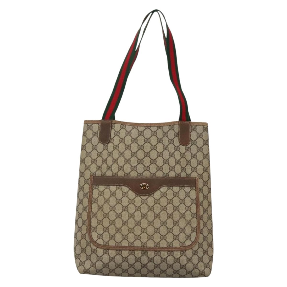 Gucci Sherry Beige Canvas Tote Bag