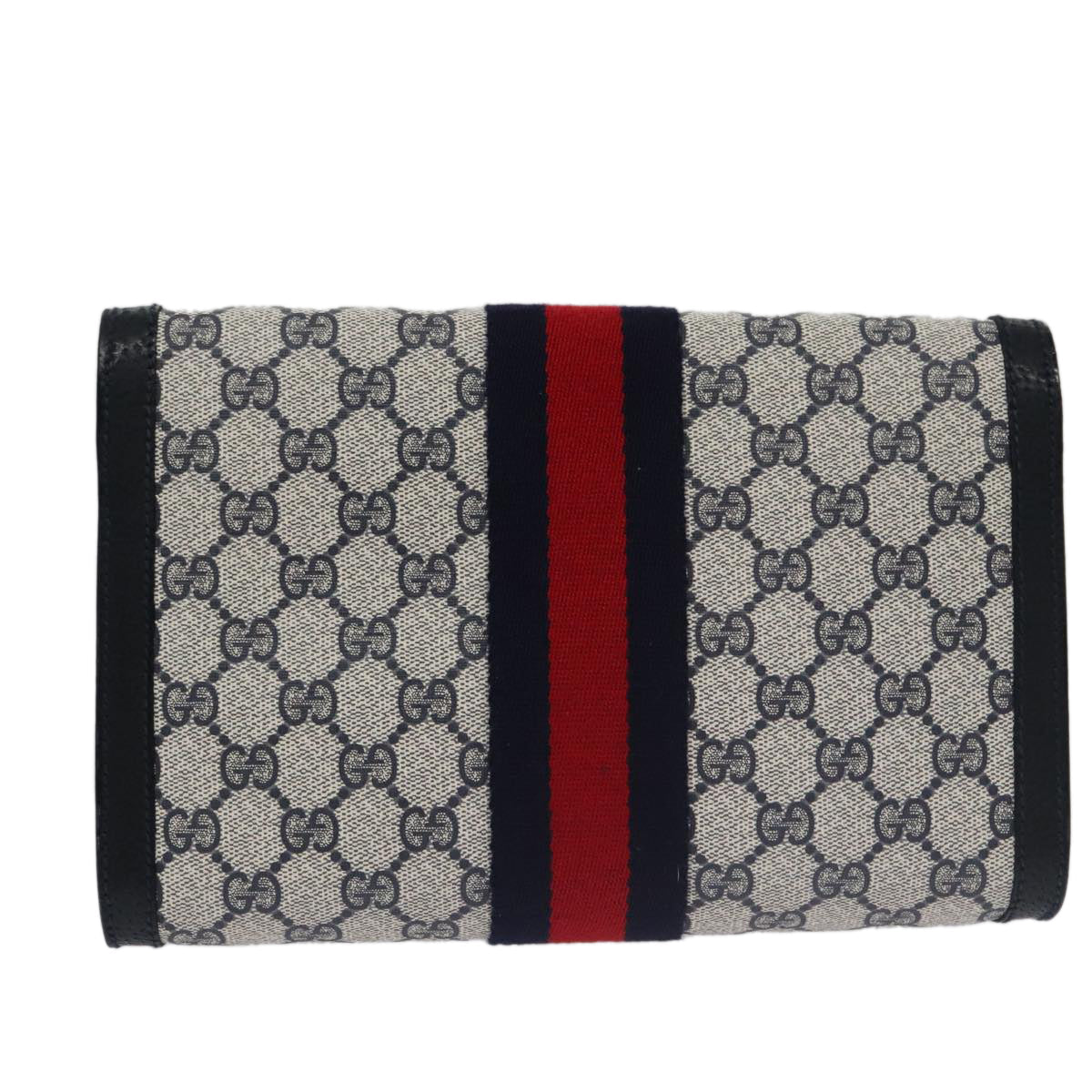 Gucci Gg Canvas Navy Canvas Clutch Bag