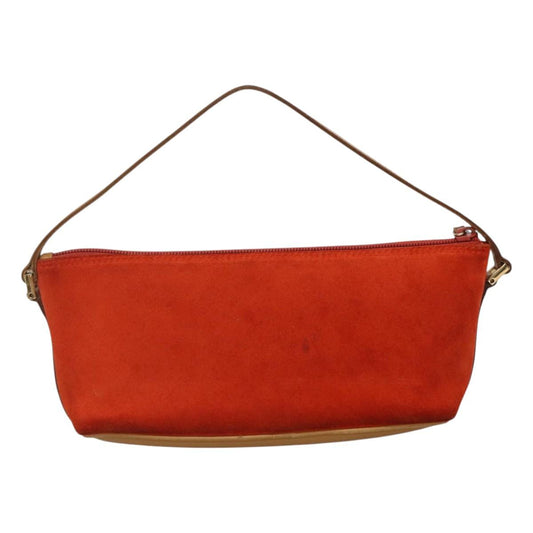 Gucci Baguette Orange Suede Clutch Bag