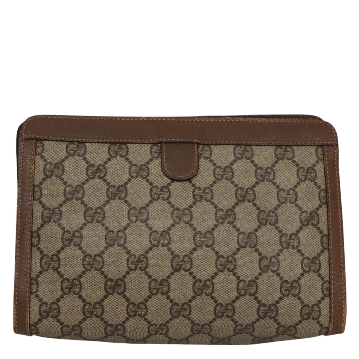 Gucci Sherry Beige Canvas Clutch Bag