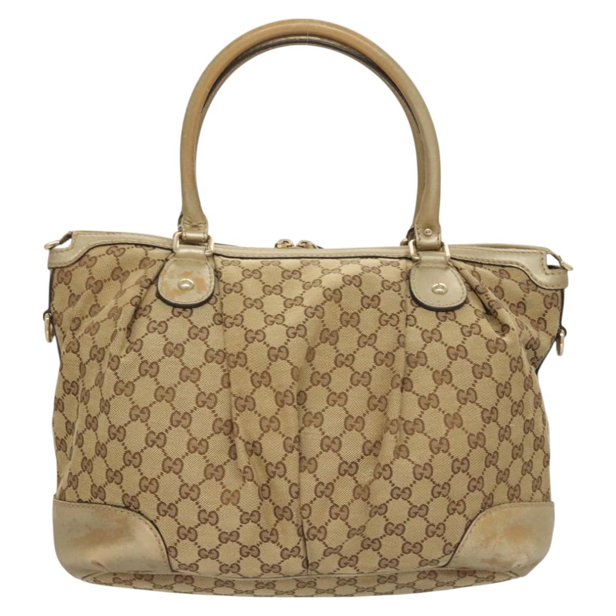 Gucci Sukey Beige Canvas Handbag