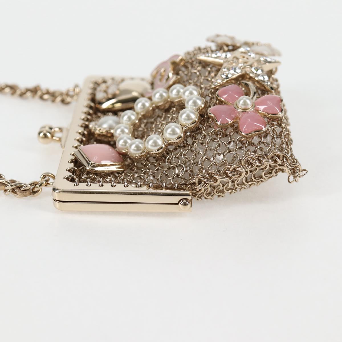 Chanel Camélia Gold Metal Clutch Bag