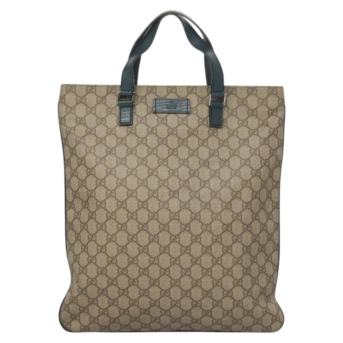 Gucci Gg Supreme Beige Canvas Tote Bag