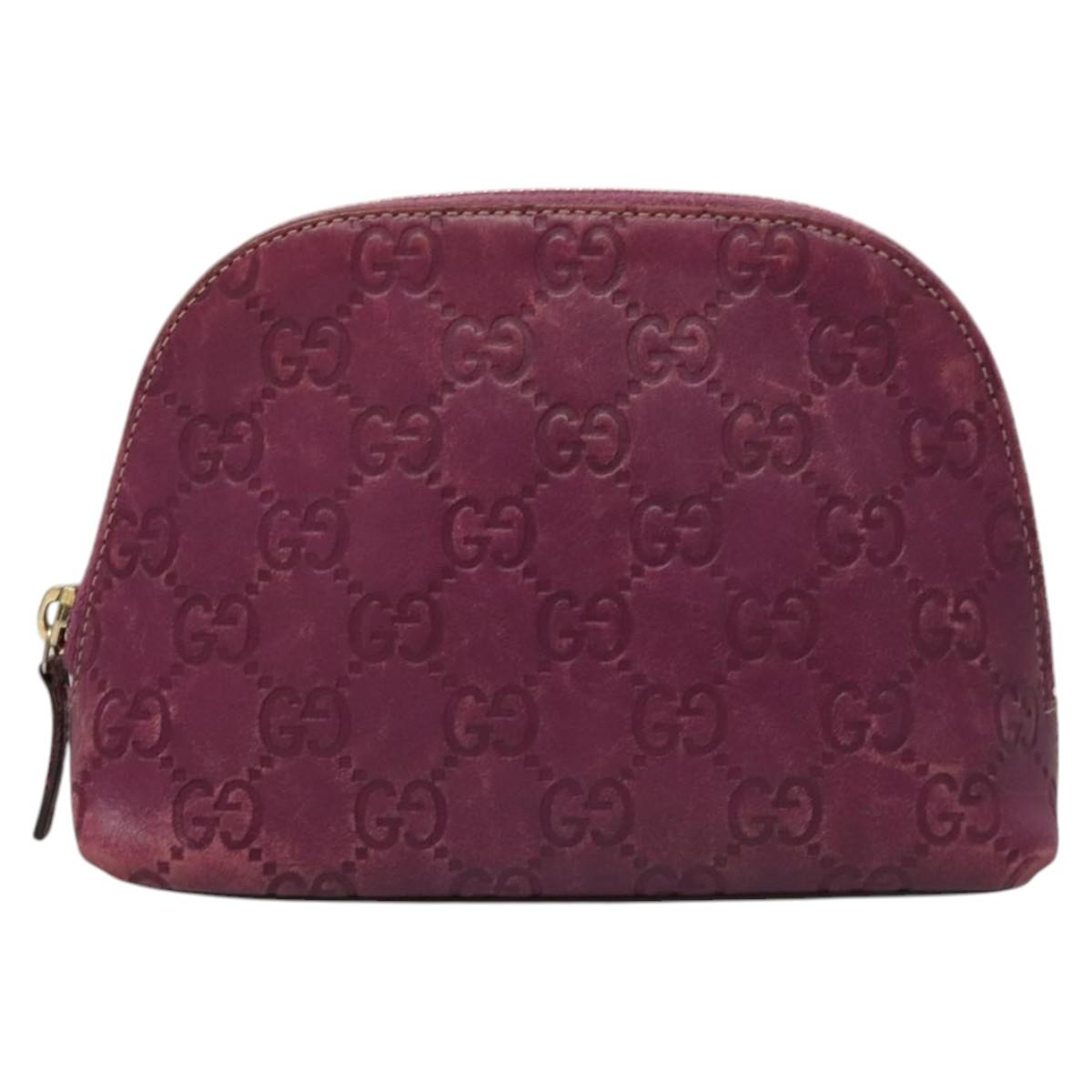 Gucci Guccissima Purple Canvas Clutch Bag
