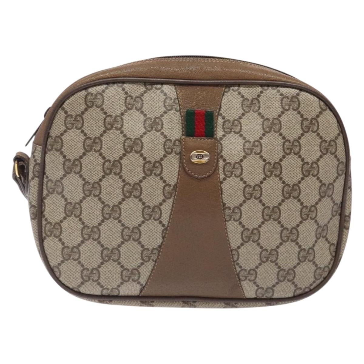 Gucci Sherry Beige Canvas Clutch Bag