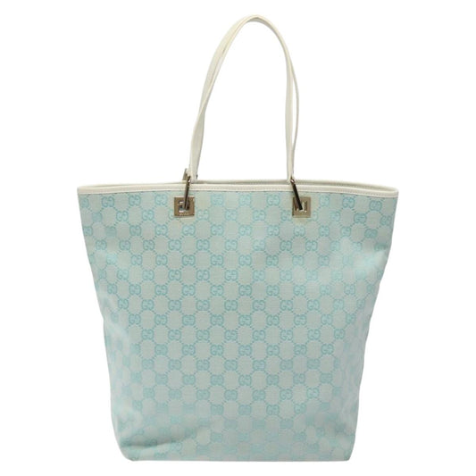Gucci Gg Canvas Blue Canvas Tote Bag