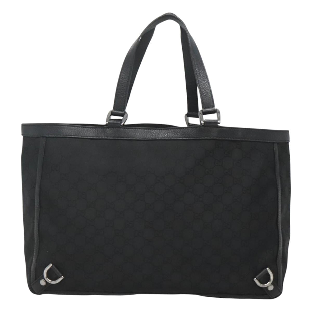 Gucci Abbey Black Canvas Tote Bag