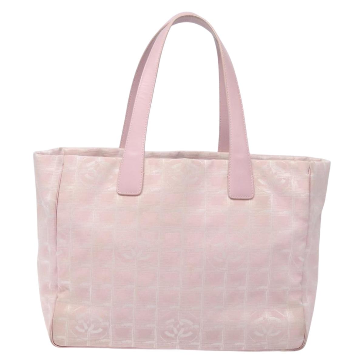 Chanel Travel Line Pink Nylon Tote Bag