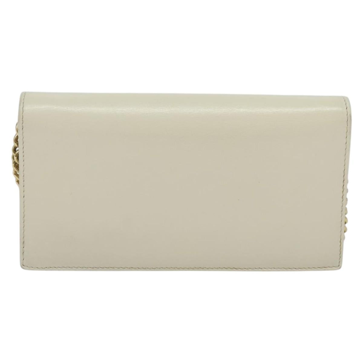 Gucci Horsebit White Leather Clutch Bag