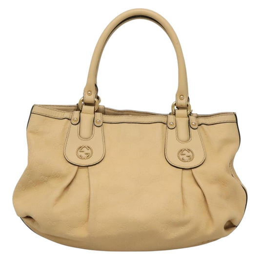 Gucci Scarlett Beige Leather Tote Bag