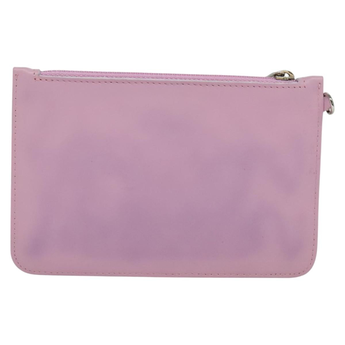 Chanel Cc Pink Leather Clutch Bag