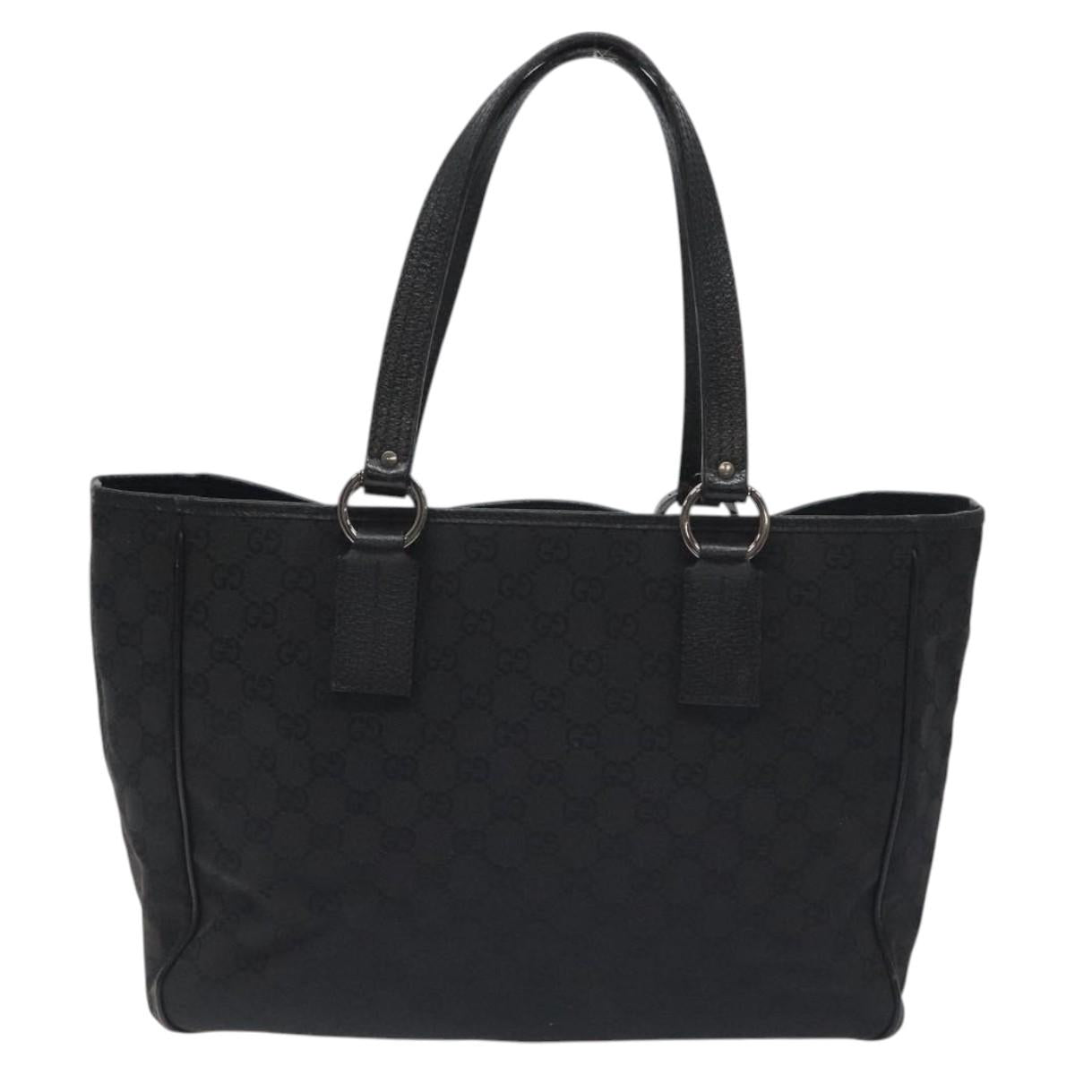 Gucci Gg Canvas Black Canvas Tote Bag