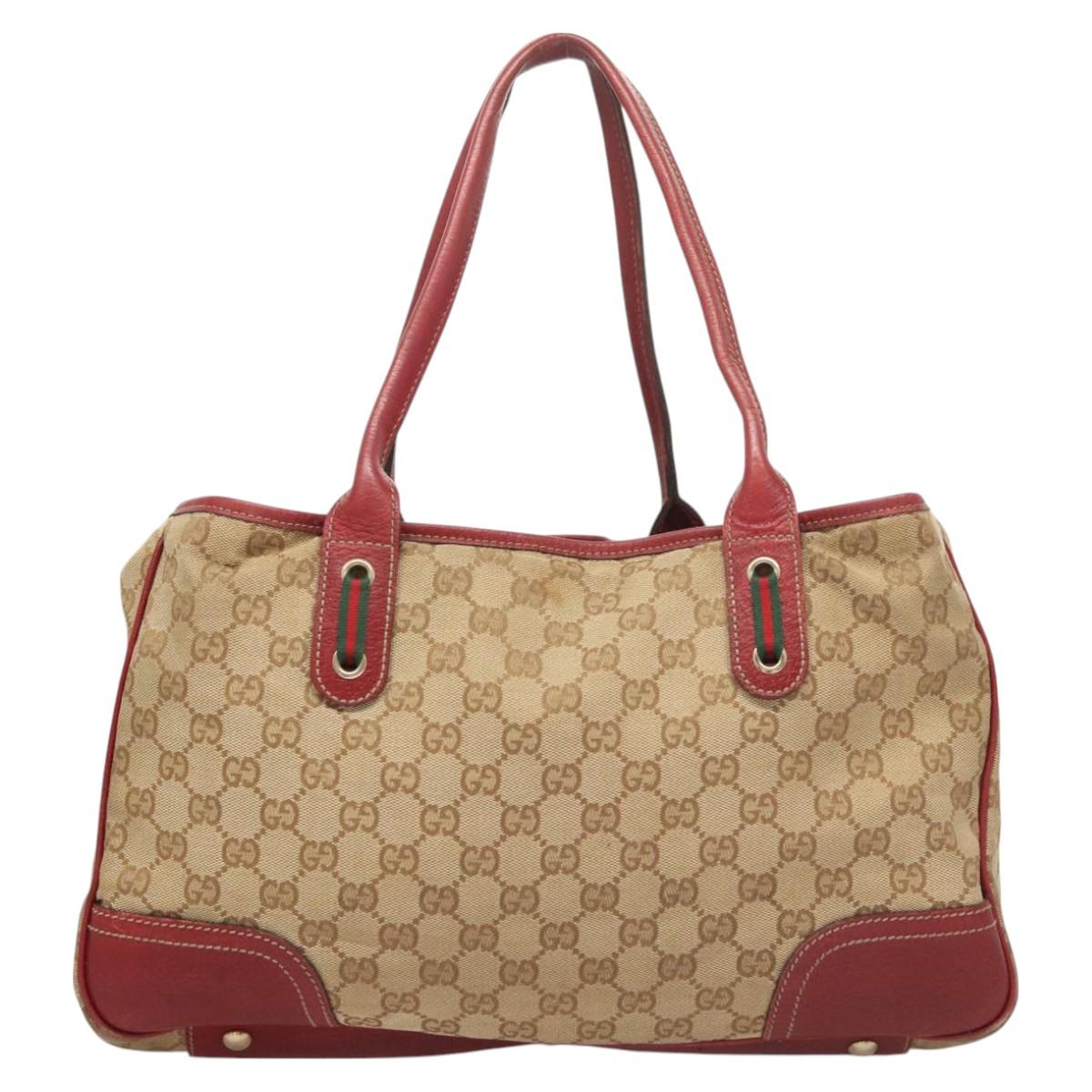 Gucci Ophidia Beige Canvas Tote Bag