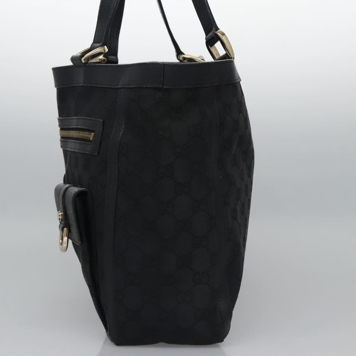 Gucci Abbey Black Canvas Tote Bag