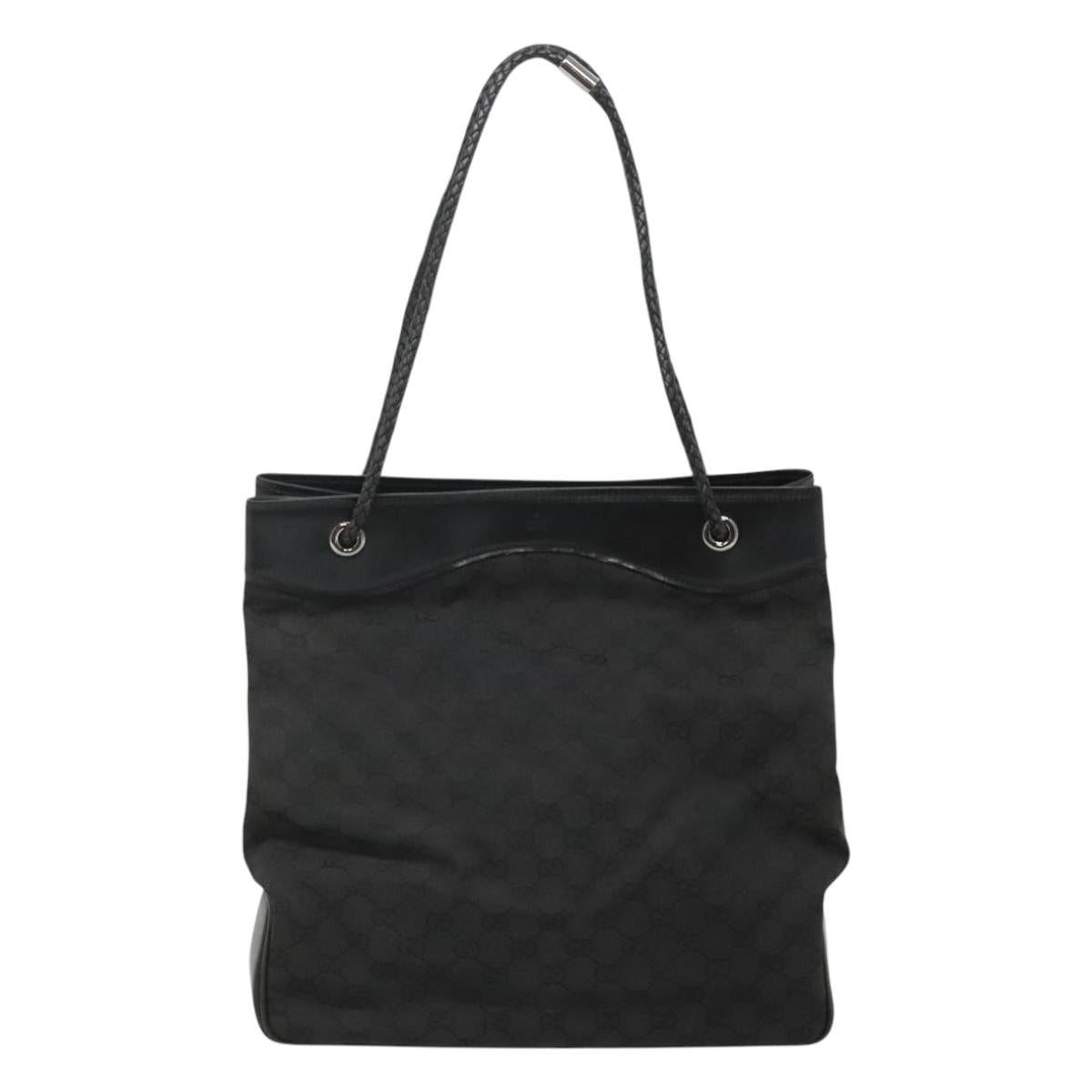 Gucci Gg Canvas Black Canvas Tote Bag